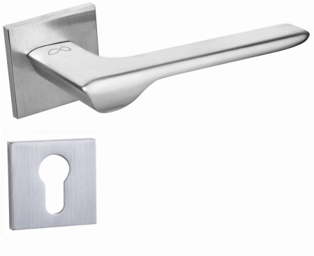 Klamka Linea KLIN S M700 chrom - mat szyld kwadratowy slim Italian Design