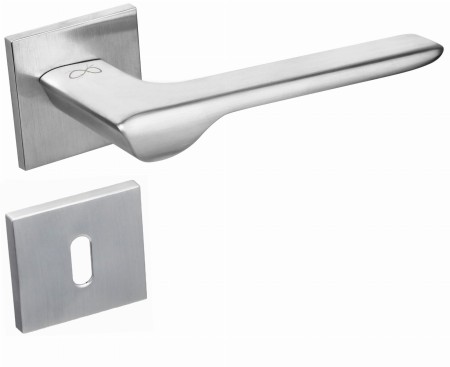 Klamka Linea KLIN S M700 chrom - mat szyld kwadratowy slim Italian Design