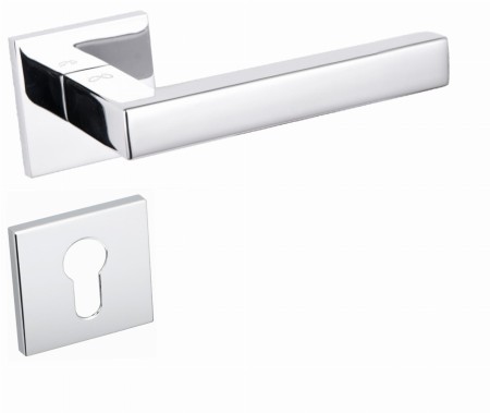 Klamka Stella KSTE S 7OO chrom połysk szyld kwadratowy slim Italian Design