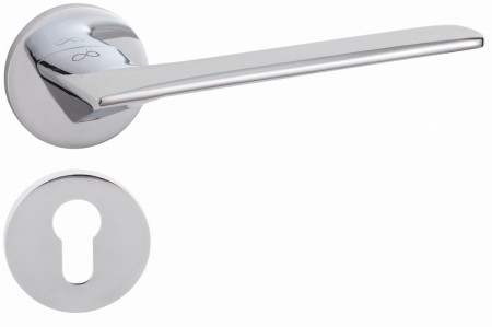 Klamka Giulietta KGUL S O 700 chrom połysk szyld okrągły slim Infinity Line