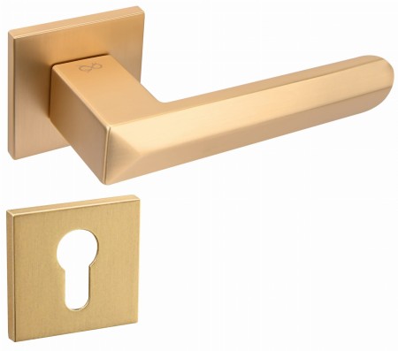 Klamka Bohema KBH MG00 rozeta kwadratowa złoty - mat Infinity Line