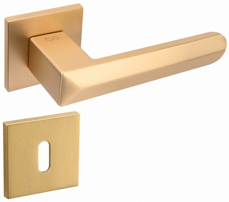 Klamka Bohema KBH MG00 rozeta kwadratowa złoty - mat Infinity Line