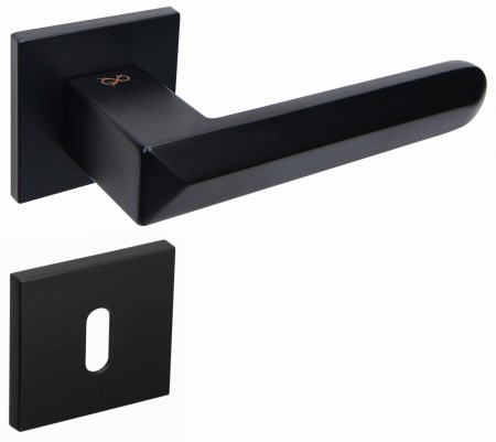 Klamka Bohema KBH B00 rozeta kwadratowa czarna Infinity Line