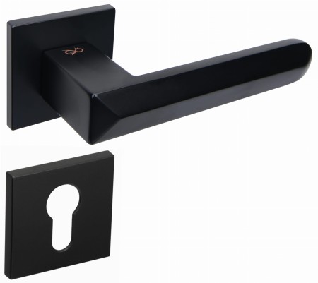 Klamka Bohema KBH B00 rozeta kwadratowa czarna Infinity Line