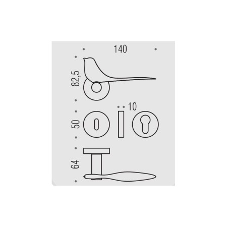 Klamka Colombo Twitty CR - chrom