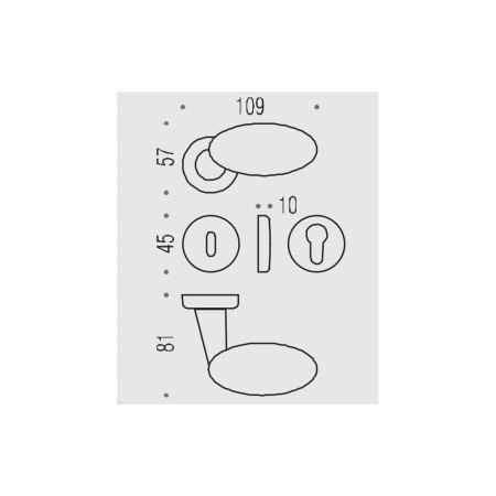 Klamka Colombo Robot CD75 szyld okrągły kolor chrom