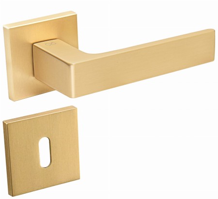 Klamka Apollo Fit KAF M G00 rozeta kwadratowa złoty - mat Infinity Line