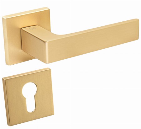 Klamka Apollo Fit KAF M G00 rozeta kwadratowa złoty - mat Infinity Line