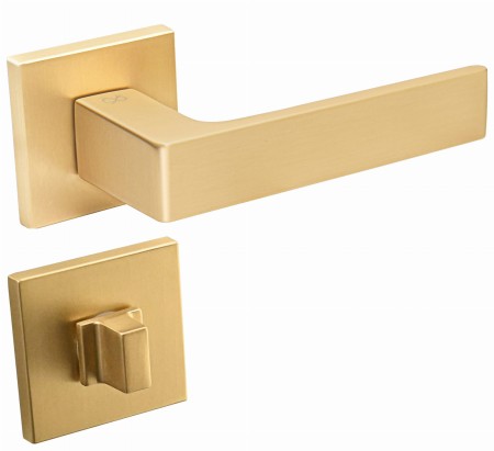 Klamka Apollo Fit KAF M G00 rozeta kwadratowa złoty - mat Infinity Line