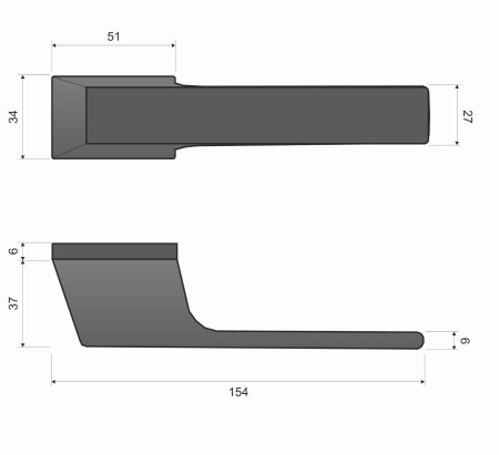Klamka Sky KSKY M700 szyld RRT chrom - mat Italian Design