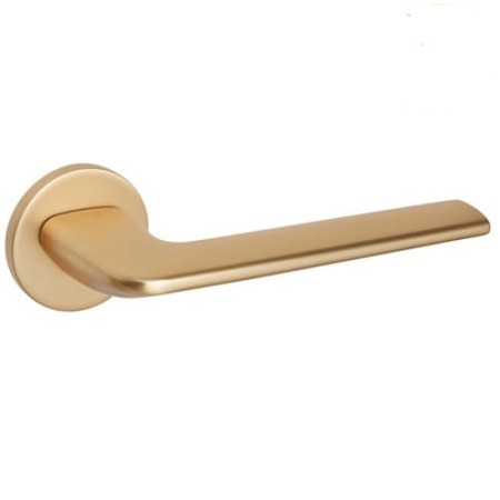 Klamka Andrea Fit rozeta okrągła R68F złoty-satyna VDS