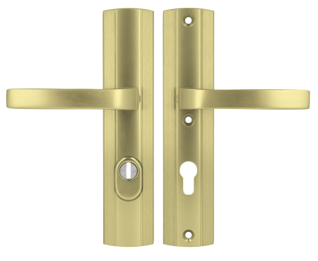 Klamka + klamka Prestige FLEX F3 złota AXA