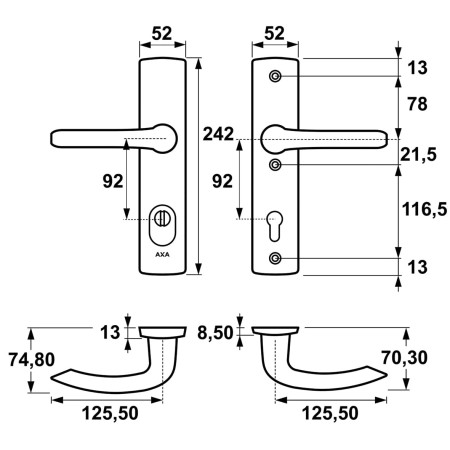 Klamka + klamka Jupiter PREMIUM  FLEX