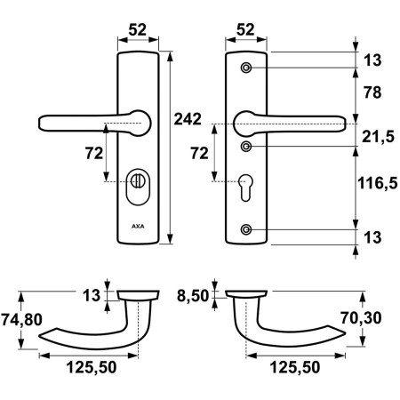 Klamka + klamka Jupiter PREMIUM  FLEX