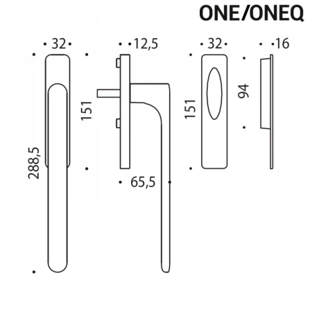 Klamko - pochwyt HS One Colombo srebrny