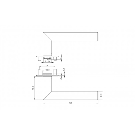 Klamka Lucia Piatta S stal nierdzewna Griffwerk