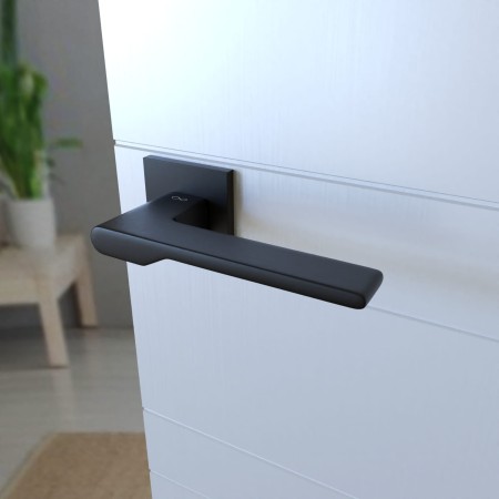 Klamka Toro Fit KTO B00 rozeta kwadratowa czarna Infinity Line