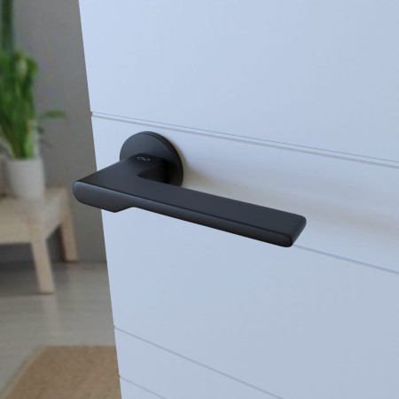 Klamka Toro Fit KTO 0 B00 rozeta okrągła czarna Infinity Line