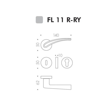 Klamka Blazer CM - Chrom mat szyld okrągły