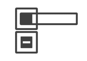 Klamka Colombo Electra CM - Chrom mat szyld kwadratowy