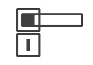 Klamka Colombo Electra NM - czarny mat szyld kwadratowy