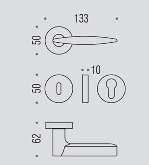 Klamka Colombo Gaia CM - chrom mat szyld okrągły
