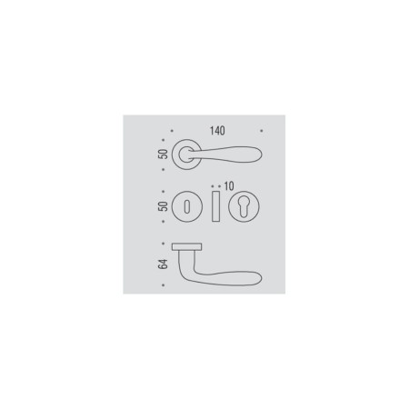 Klamka Lara CM chrom mat - okrągły