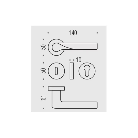 Klamka Libra CR chrom - szyld okrągły
