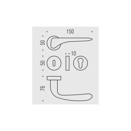 Klamka Colombo Madi CM-chrom mat szyld okrągły
