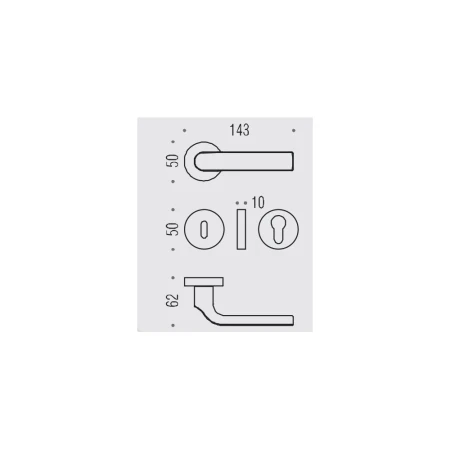 Klamka Colombo Meta CM-chrom mat szyld okrągły