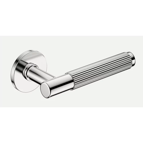 Przejdź do produktu Klamka Time Linear Slim szyld płaski okrągły chrom połysk Corona