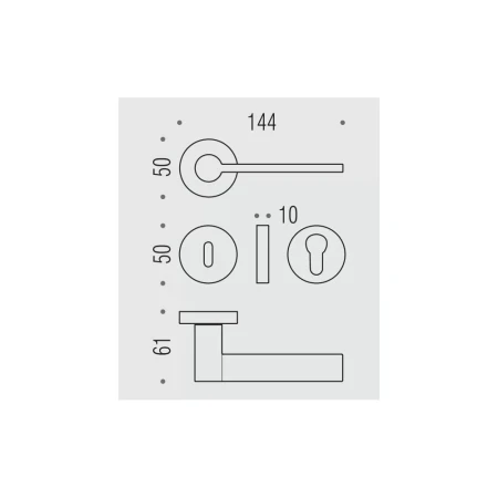 Klamka Colombo Tool CR- chrom szyld okrągły