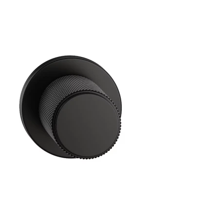 Gałka Time Slim szyld płaski okrągły, czarny 1 szt. Corona