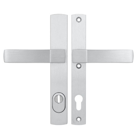 Klamka + klamka SOLID Premium FLEX F1 srebrna