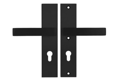 Klamka + klamka Royal ++ AXA F8 czarna