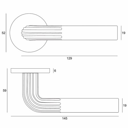 Klamka FRELLA FIT czarna szyld okrągły VDS
