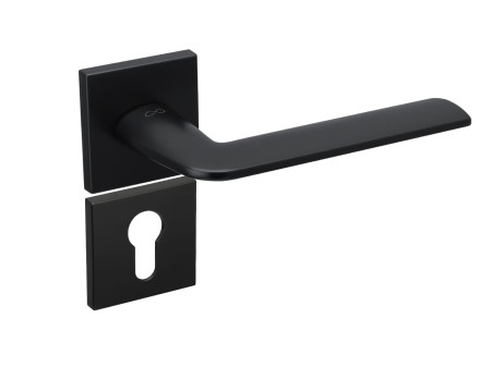 Klamka Stinger Fit KSR B00 szyld kwadratowy czarny Infinity Line