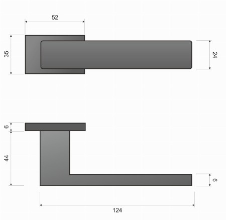 Klamka Apollo RT KART B00 szyld prostokątny RRT Infinity Line