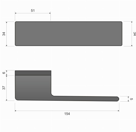 Klamka Polo KPOL M700 szyld RRT chrom - mat Italian Design