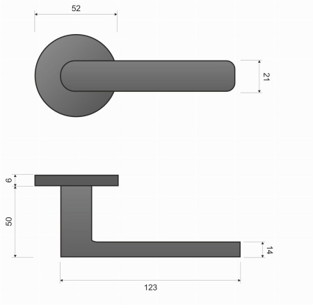 Klamka Torino Fit O M700 rozeta okrągła chrom - mat Infinity Line