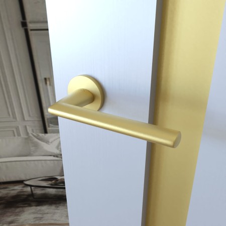 Klamka Eva KEVA O MG00 rozeta okrągła złoty - mat Italian Design