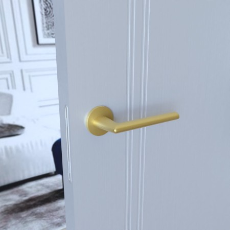 Klamka Eva KEVA O MG00 rozeta okrągła złoty - mat Italian Design