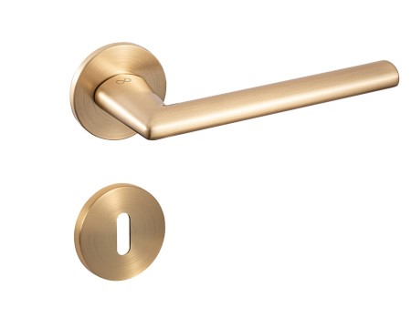 Klamka Eva KEVA O MG00 rozeta okrągła złoty - mat Italian Design