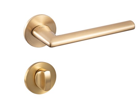 Klamka Eva KEVA O MG00 rozeta okrągła złoty - mat Italian Design