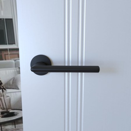 Klamka Eva KEVA O B00 rozeta okrągła czarna Italian Design