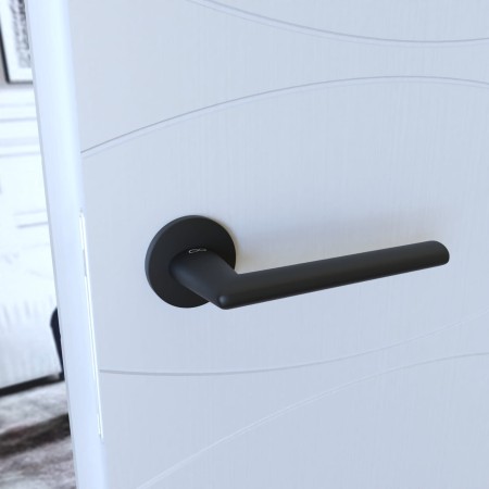 Klamka Eva KEVA O B00 rozeta okrągła czarna Italian Design