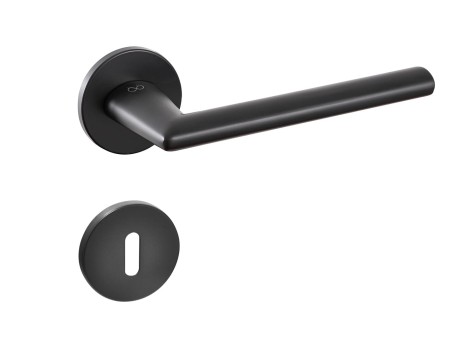 Klamka Eva KEVA O B00 rozeta okrągła czarna Italian Design