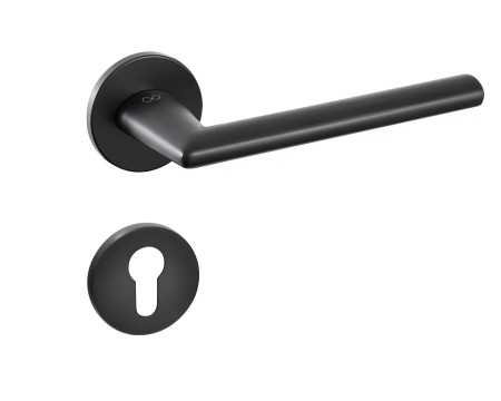 Klamka Eva KEVA O B00 rozeta okrągła czarna Italian Design