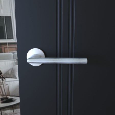 Klamka Eva KEVA O M700 rozeta okrągła chrom - mat Italian Design