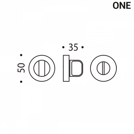 Klamka ONE ciemny szary Colombo szyld okrągły